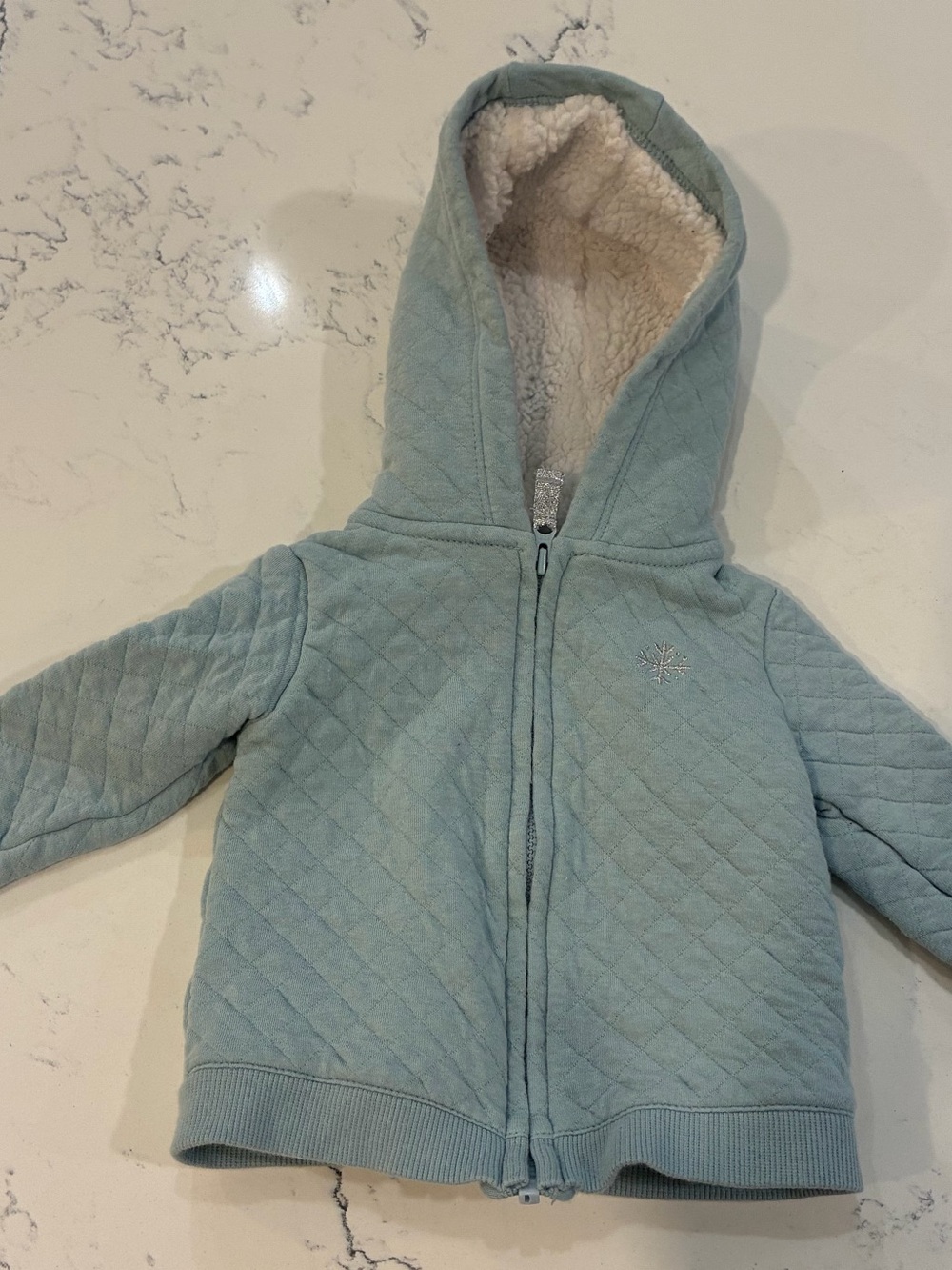 Carter's Quilted Hooded Jacket - Light Aqua